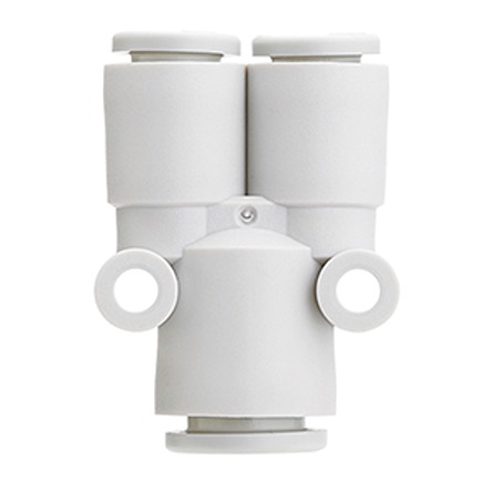 SMC KQ2 Series Union Y, Push In 16 mm to Push In 12 mm, Tube-to-Tube Connection Style