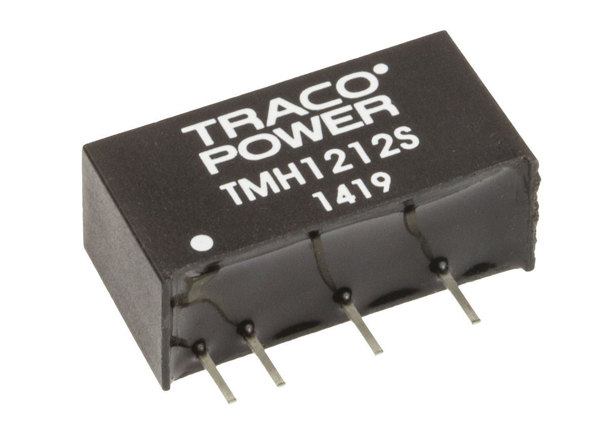 TRACOPOWER TMH DC-DC Converter, 12V dc/ 165mA Output, 10.8 → 13.2 V dc Input, 2W, Through Hole, +85°C Max Temp
