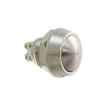 Bulgin Push Button Switch, Momentary, Panel Mount, 12mm Cutout, SPST, 36V dc, IP67