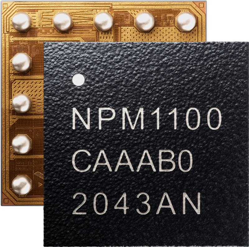 Nordic Semiconductor nPM1100-CAAB-R7, Li Ion Charger IC Lithium-ion, Lithium-Polymer, 5 V to 6.7 V Input 1.8/3 V Output