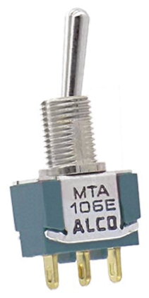 TE Connectivity Toggle Switch, Panel Mount, On-Off, SPDT, Solder Terminal, 125V