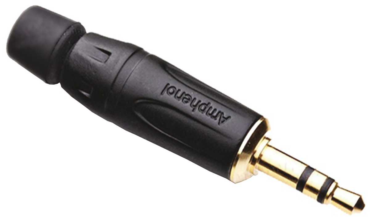 Amphenol Industrial Jack Connector Cable Mount Stereo Plug, 3Pole