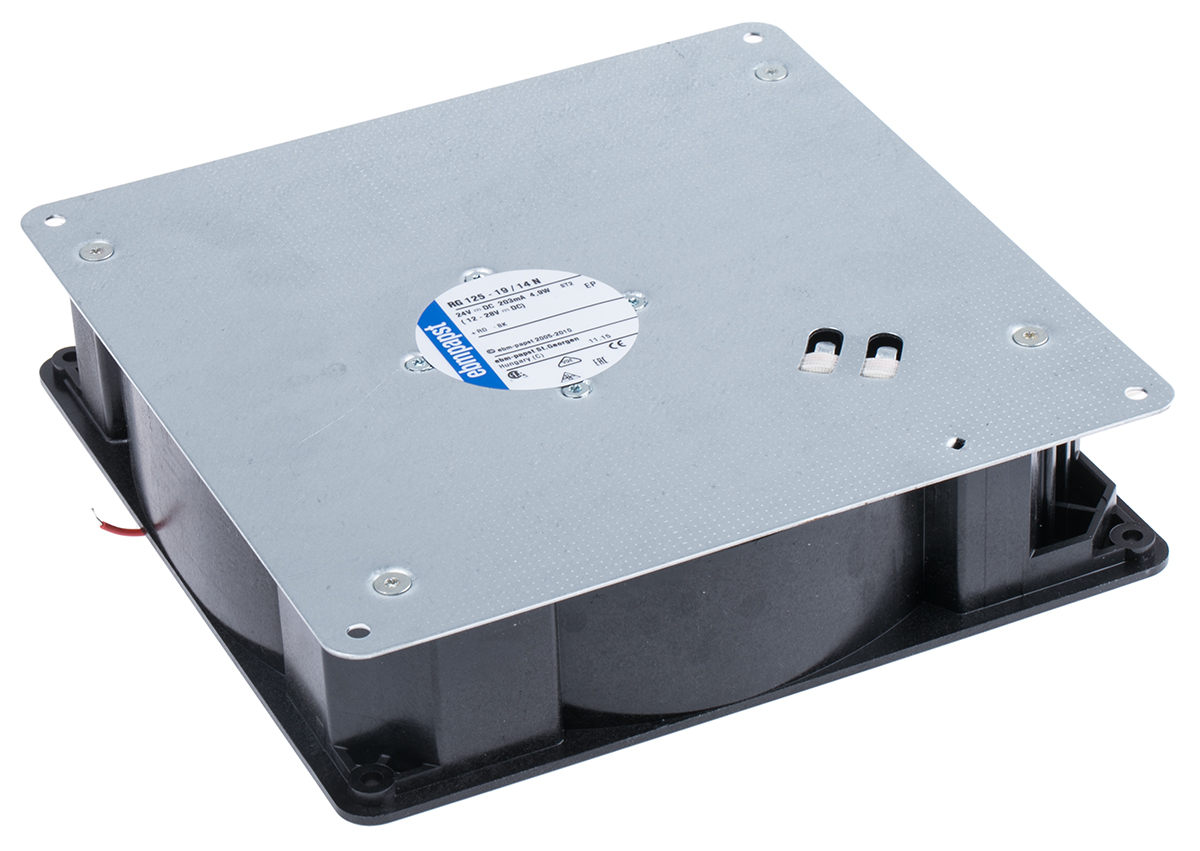 ebm-papst RG 125 N Series Centrifugal Fan, 24 V dc, 87.5m³/h, DC Operation, 180 x 180 x 40mm