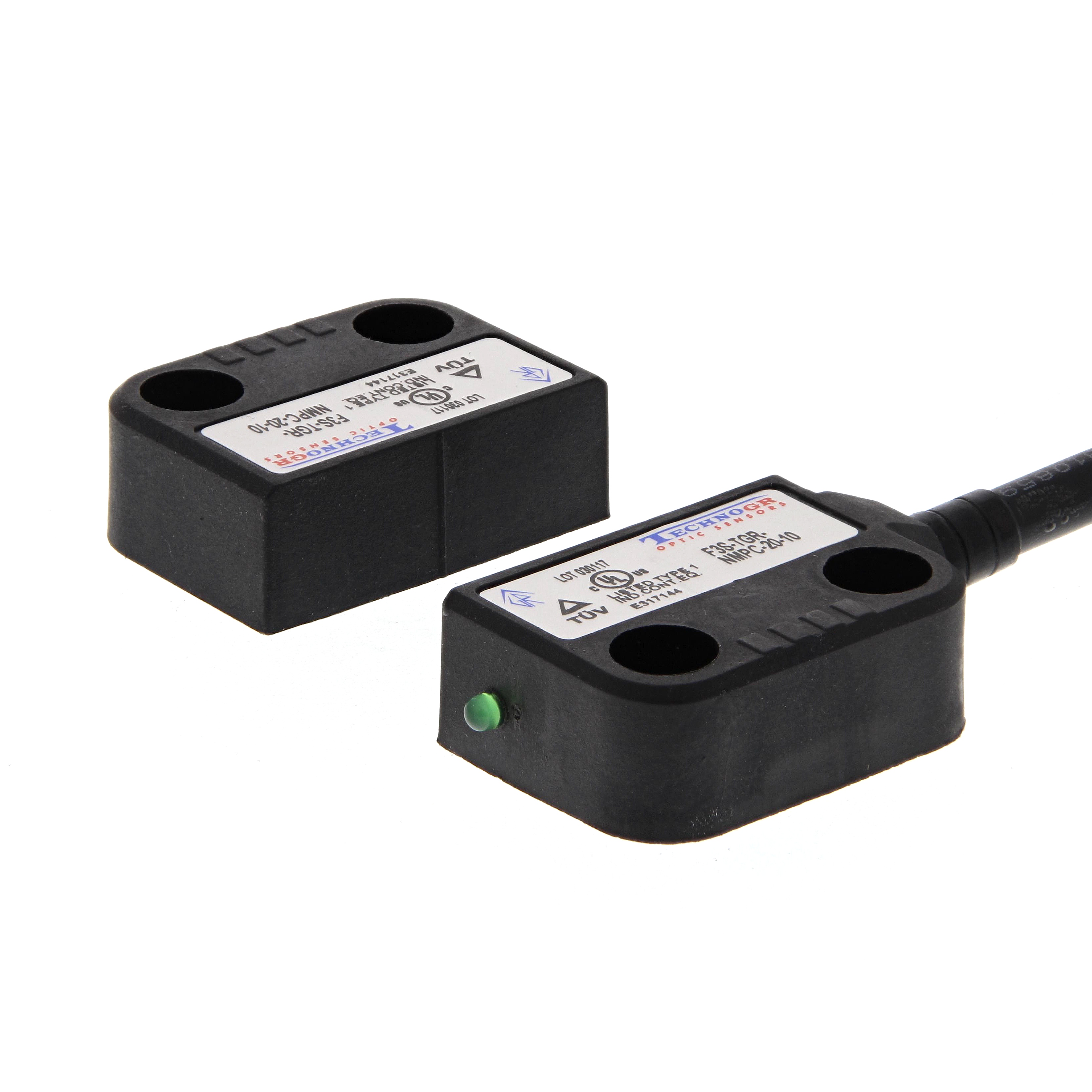 Omron F3S Series Magnetic Non-Contact Safety Switch, 24V dc, Polyester Housing, 2NC, 10m Cable