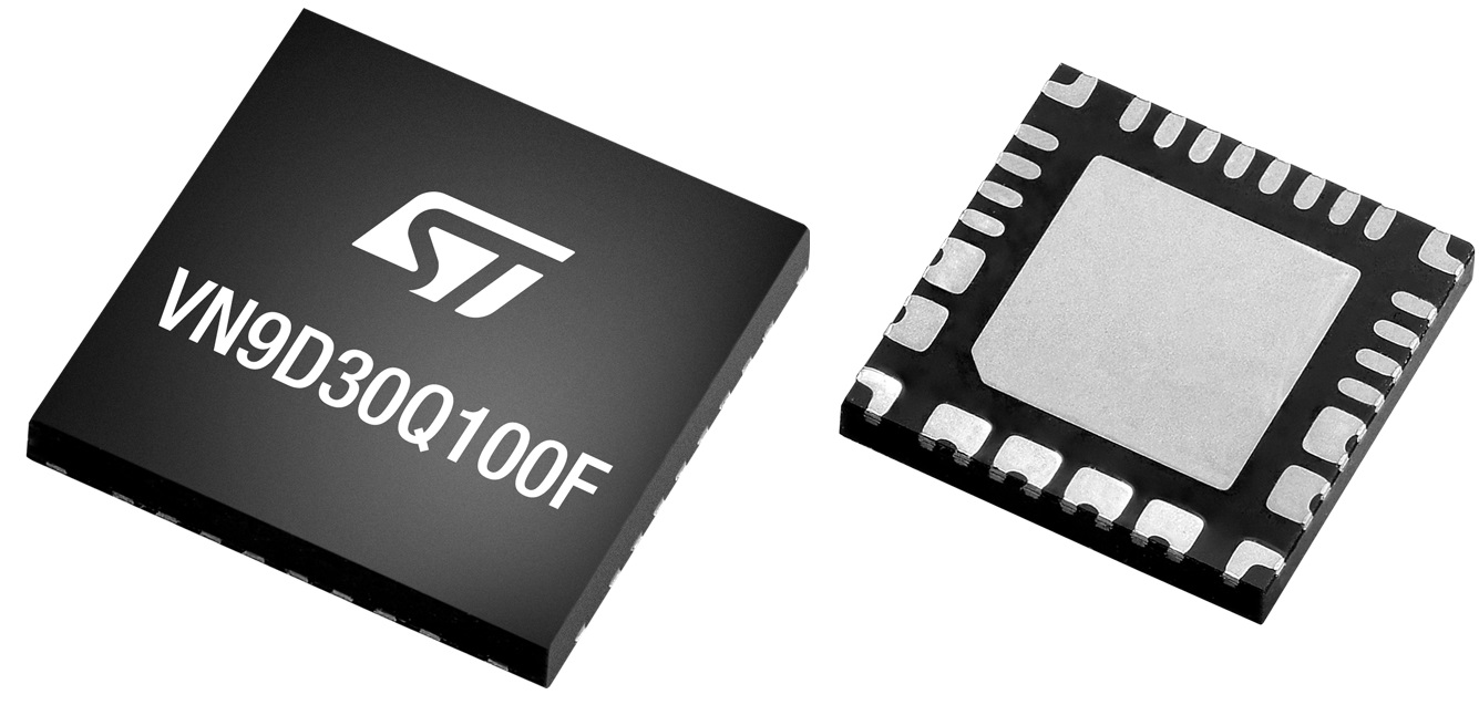 STMicroelectronics VN9D30Q100FTR 6High Side, High Side Power Switch IC, QFN