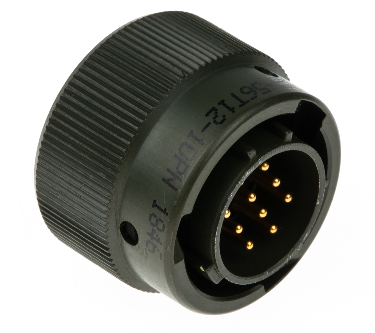 Amphenol Limited, 62GB 10 Way Cable Mount MIL Spec Circular Connector PlugOlive, Pin Contacts,Shell Size 12, Bayonet