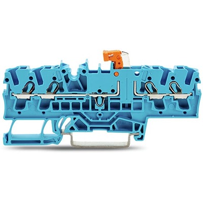 WAGO 2002-1874 TOPJOB S Series Blue, 2.5mm², 1-Level, Push In Termination, ATEX, CSA, IECEx