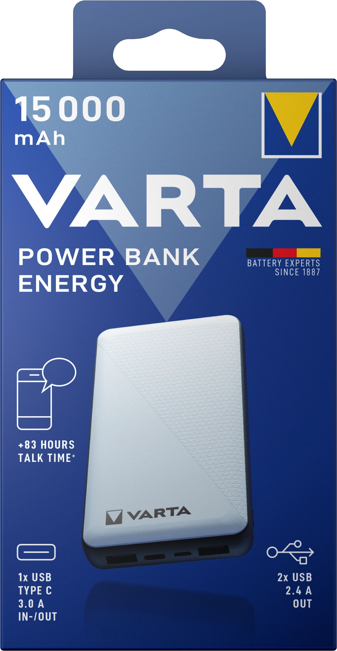 Varta 15000mAh 5V 57977 Power Bank Portable Charger