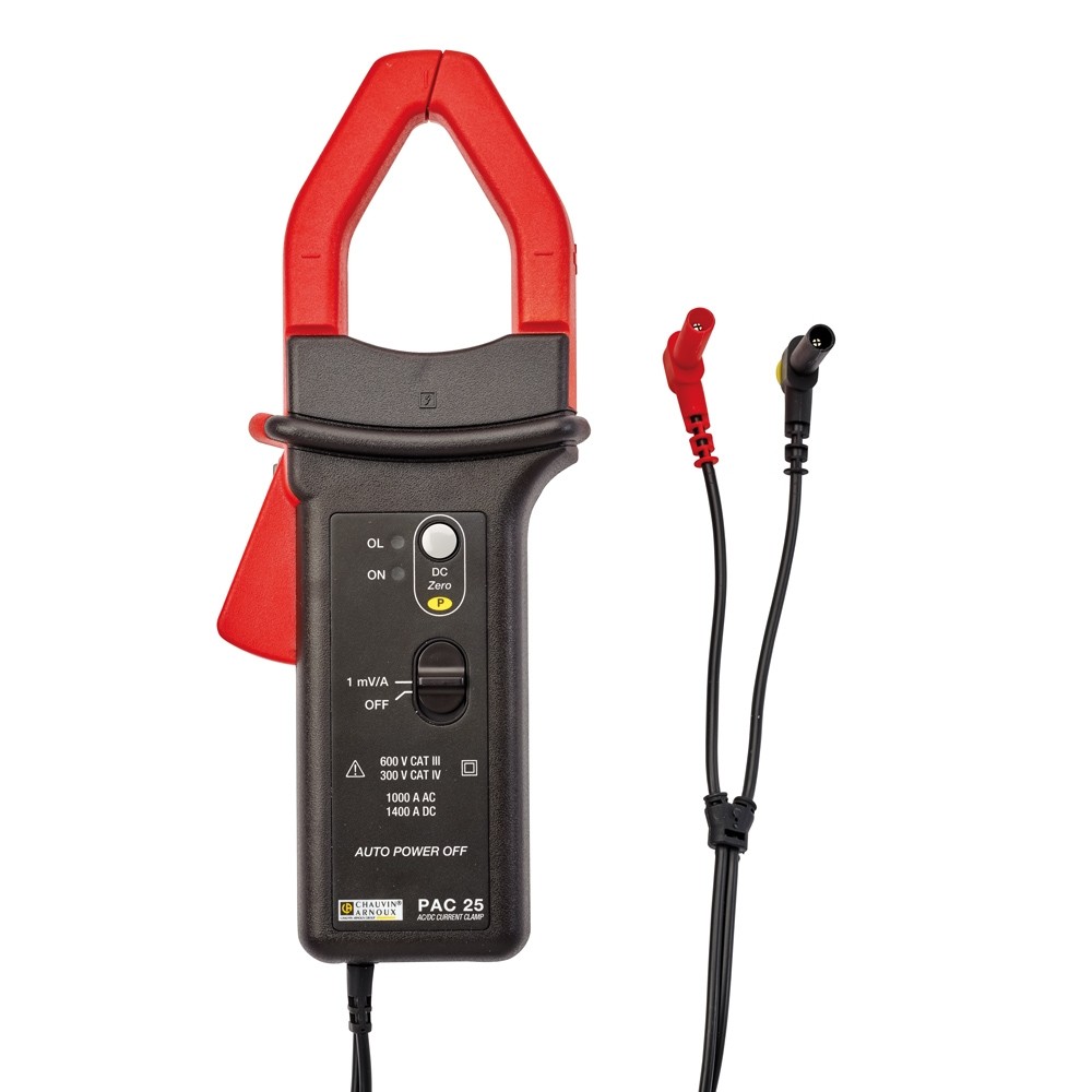 Chauvin Arnoux PAC25 Current Clamp, 1400A DC Max, AC/DC Adapter, 100A ac AC Max