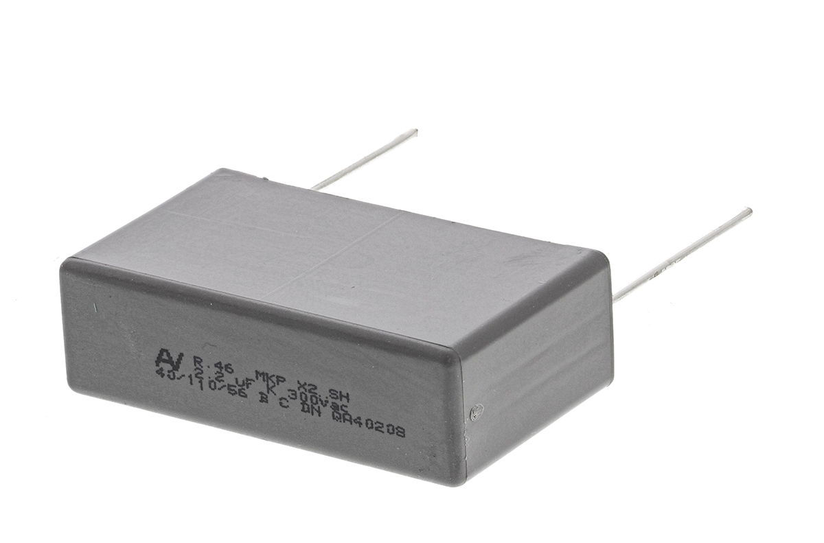 KEMET R46 Polypropylene Film Capacitor, 310V ac, ±10%, 2.2μF, Through Hole