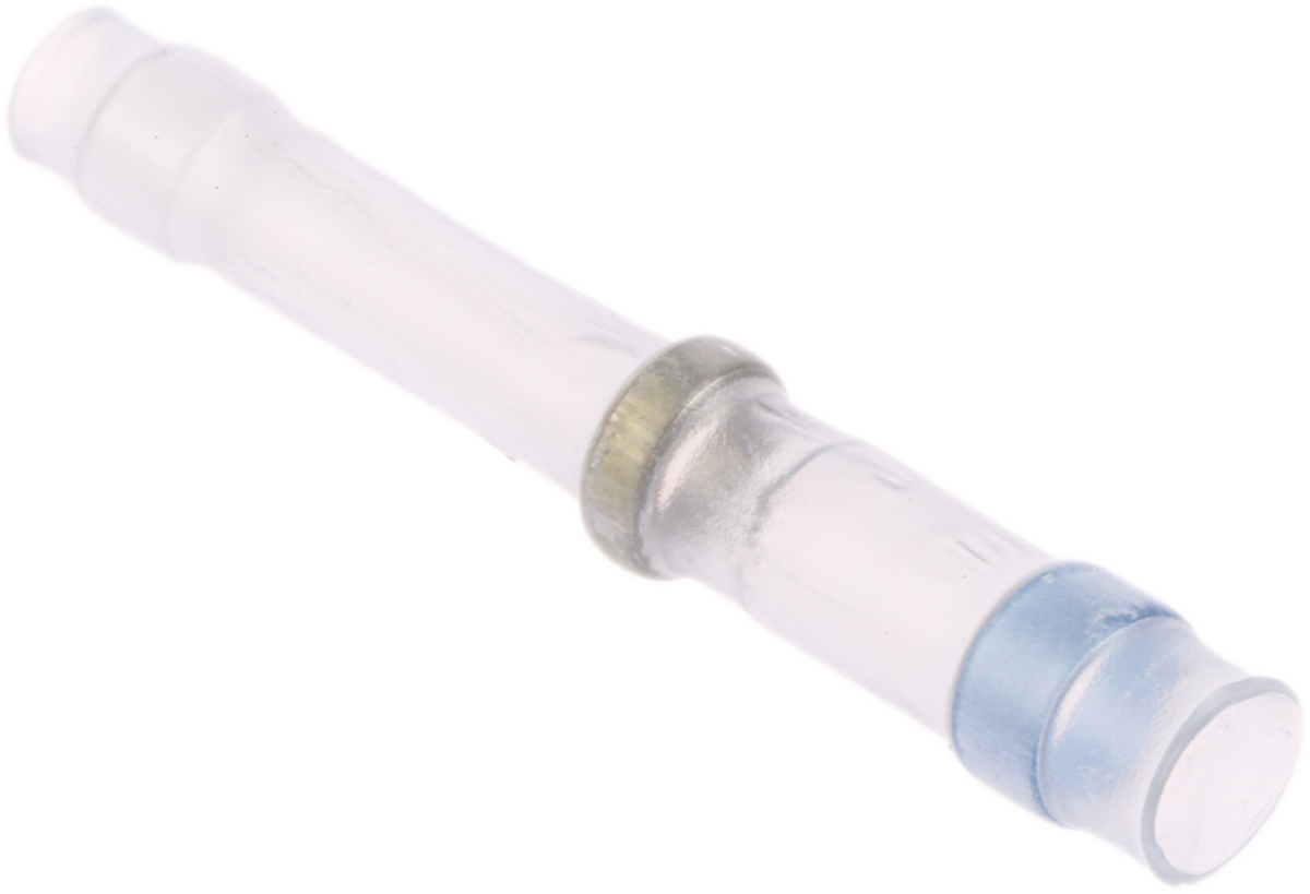 TE Connectivity Transparent Polyolefin Solder Sleeve 26mm Length 0.6 → 1.95mm Cable Diameter