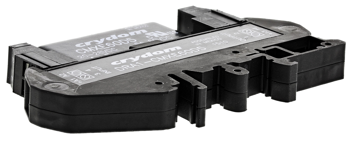 Sensata Crydom DRA1 CMX Series Solid State Interface Relay, 28 V dc Control, 5 A Load, DIN Rail Mount