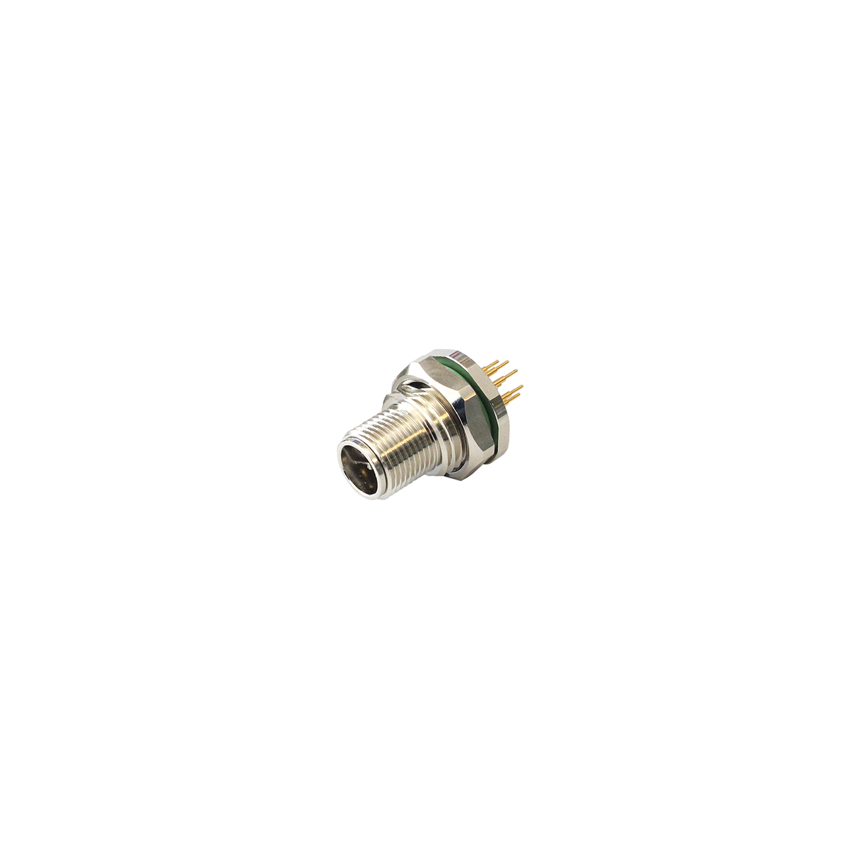 Bulgin Circular Connector, 8 Contacts, Panel, M12 Connector, Socket, Male, IP67, Buccaneer M12 Series