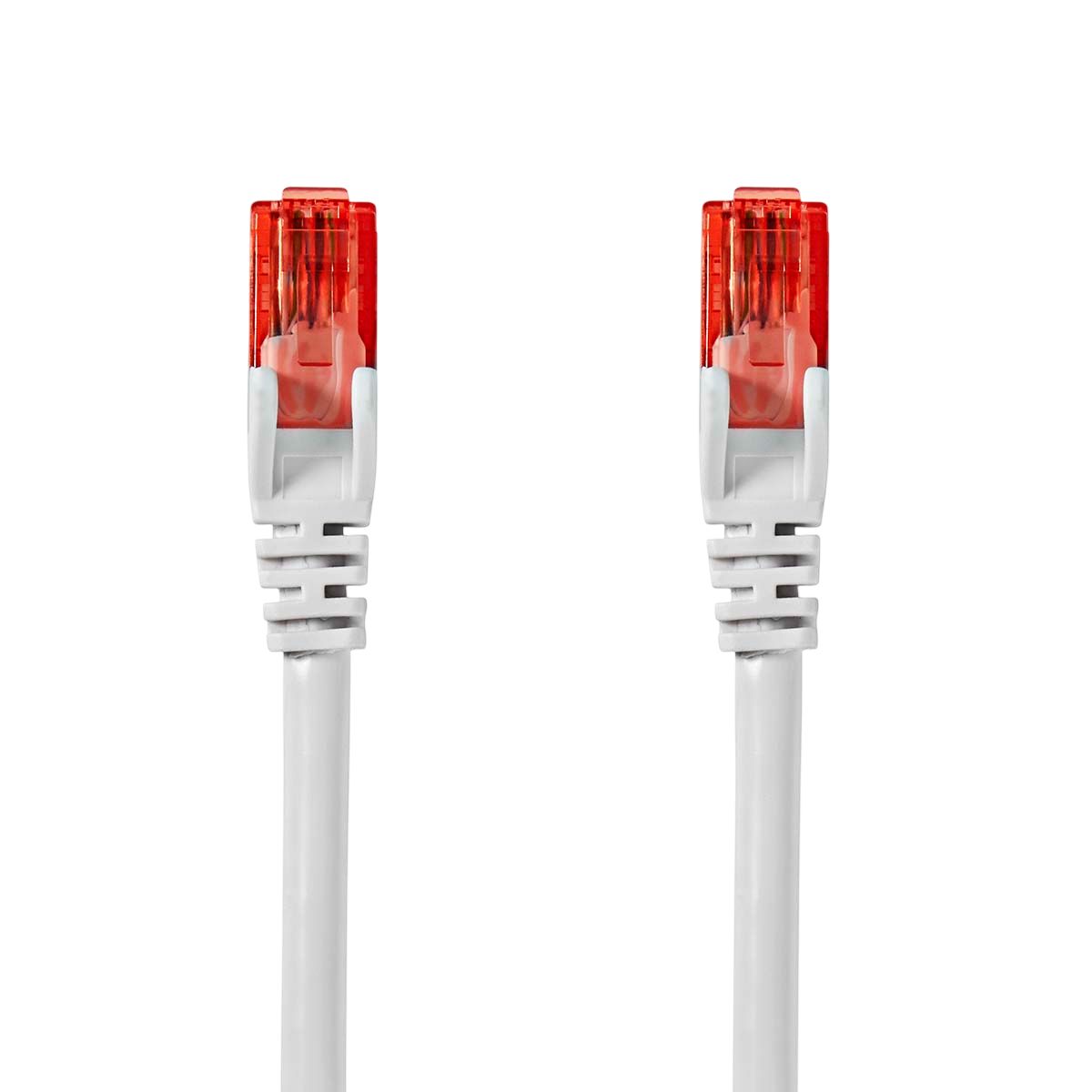 NedisCCGL85, 250mm Cat6, White RJ45 to Male RJ45 Male, U/UTP Shielded, Terminated PVC Sheath