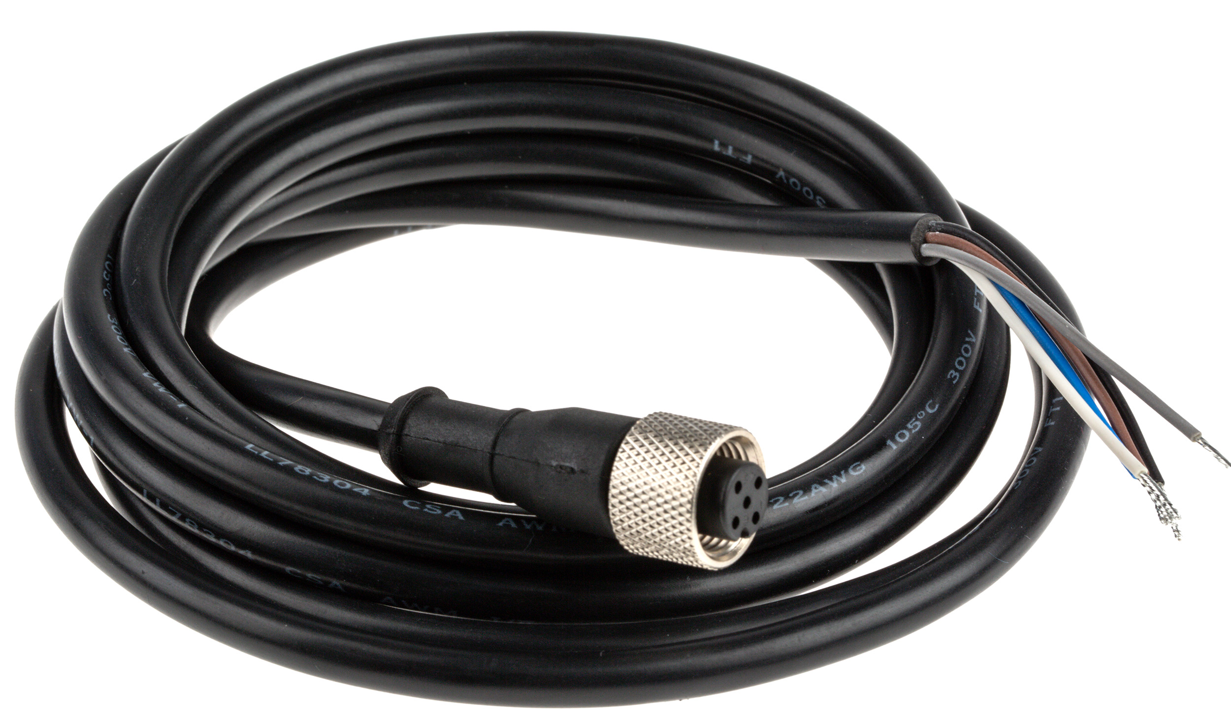 Banner Female 5 way M12 to Unterminated Free End Sensor Actuator Cable, 2 m