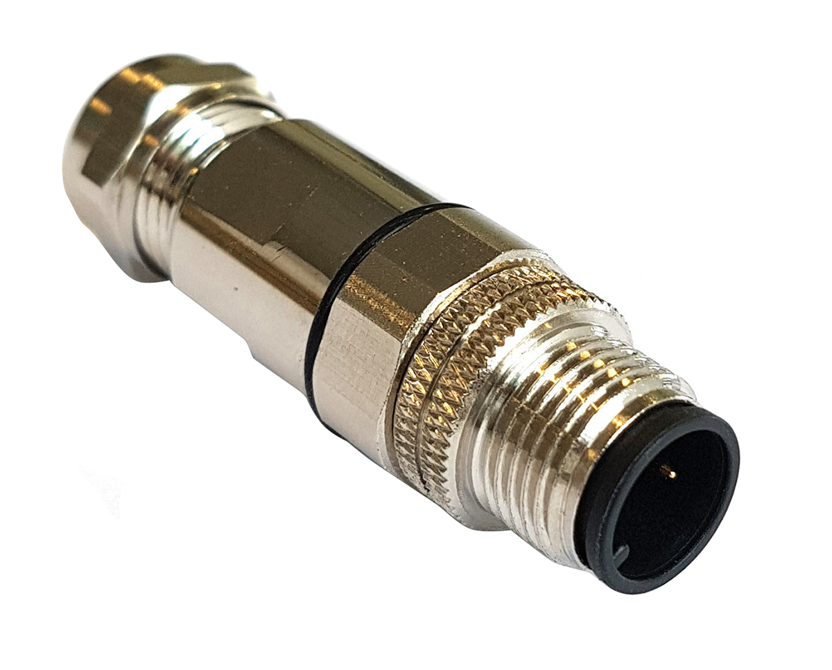 Bulgin Circular Connector, 4 Contacts, Panel, M12 Connector, Plug, Male, IP67, Buccaneer M12 Series