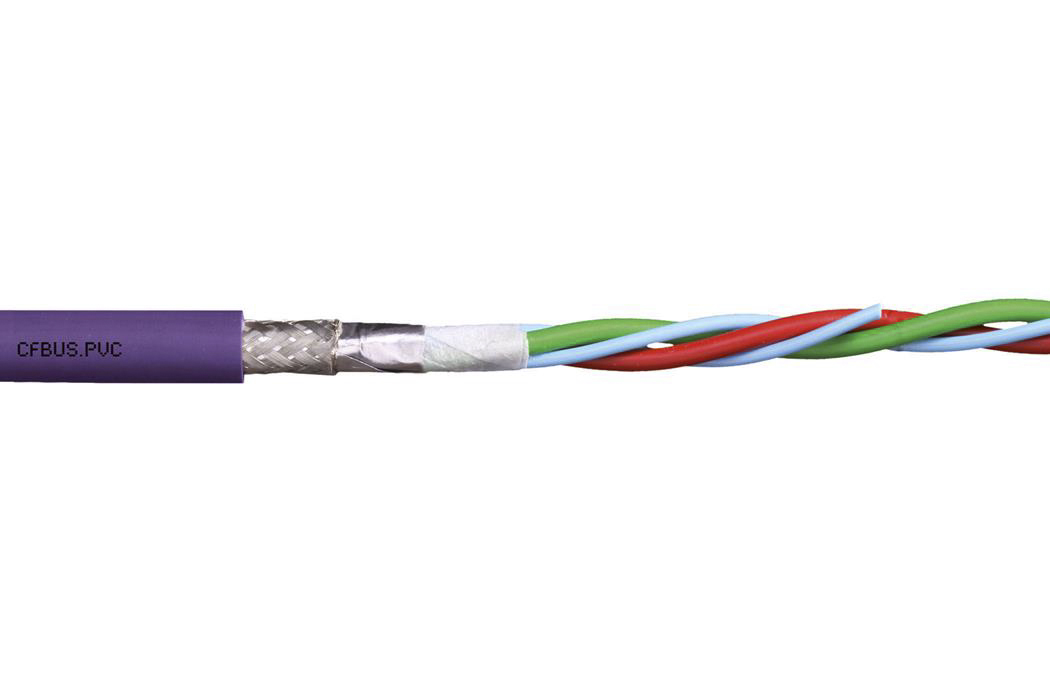 Igus chainflex CFBUS.PVC Data Cable, 4 Cores 0.25 mm² 24 AWG, Screened, 25 m, Purple Polyvinyl Chloride Sheath