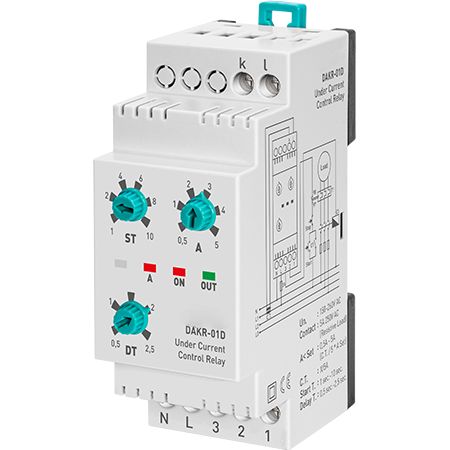 RS PRO Current Monitoring Relay, Single Phase, 150 → 260V ac, DIN Rail