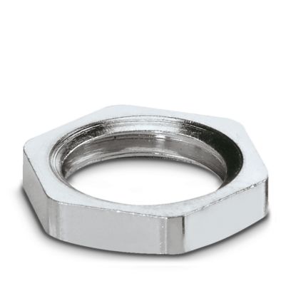 Phoenix Contact Silver Nickel Plated Brass Cable Gland Locknut, M16mm Thread