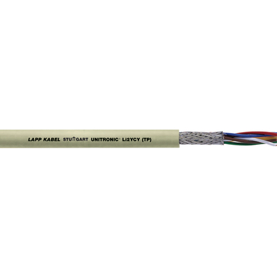 Lapp UNITRONIC Series Data Cable, 2 Pairs, 4 Cores, 0.22 mm², Screened, 24 AWG, 50m, Screened Shield, Li2YCY Cable