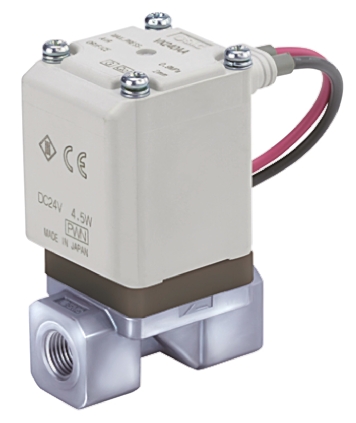 SMC Solenoid Valve VX210AGA, 2 Port, NC, 24 V dc 1/8 in