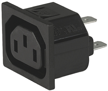Schurter C13 Snap-In IEC Connector Socket, 15A, 250 V