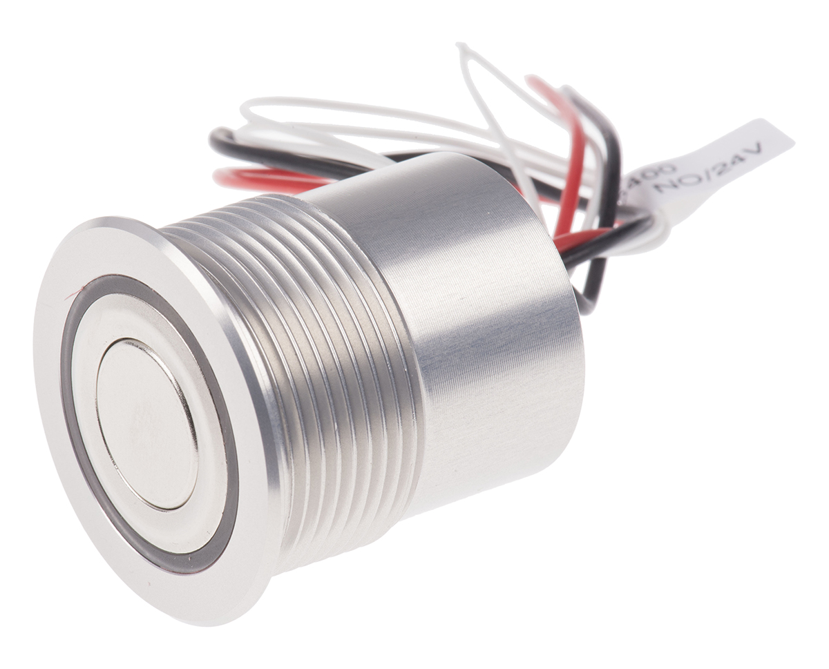 Schurter Push Button Switch, Panel Mount, 22.2mm Cutout, SPST