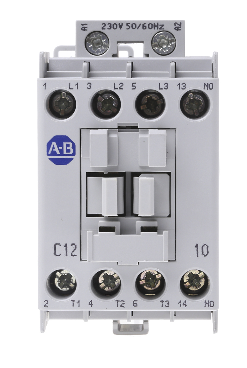 Allen Bradley 100 Series 100C Contactor, 230 V ac Coil, 3-Pole, 12 A, 5.5 kW, 3NO, 690 V ac