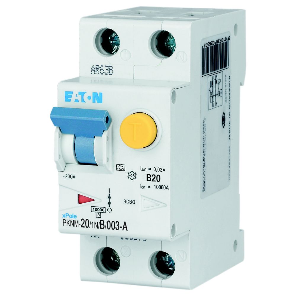 Eaton RCCB, 20A, 2 Pole, 30mA, Type B, 230V ac