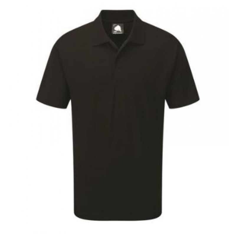 Orn 1130 Black Cotton, Polyester Polo Shirt, UK- 3XL