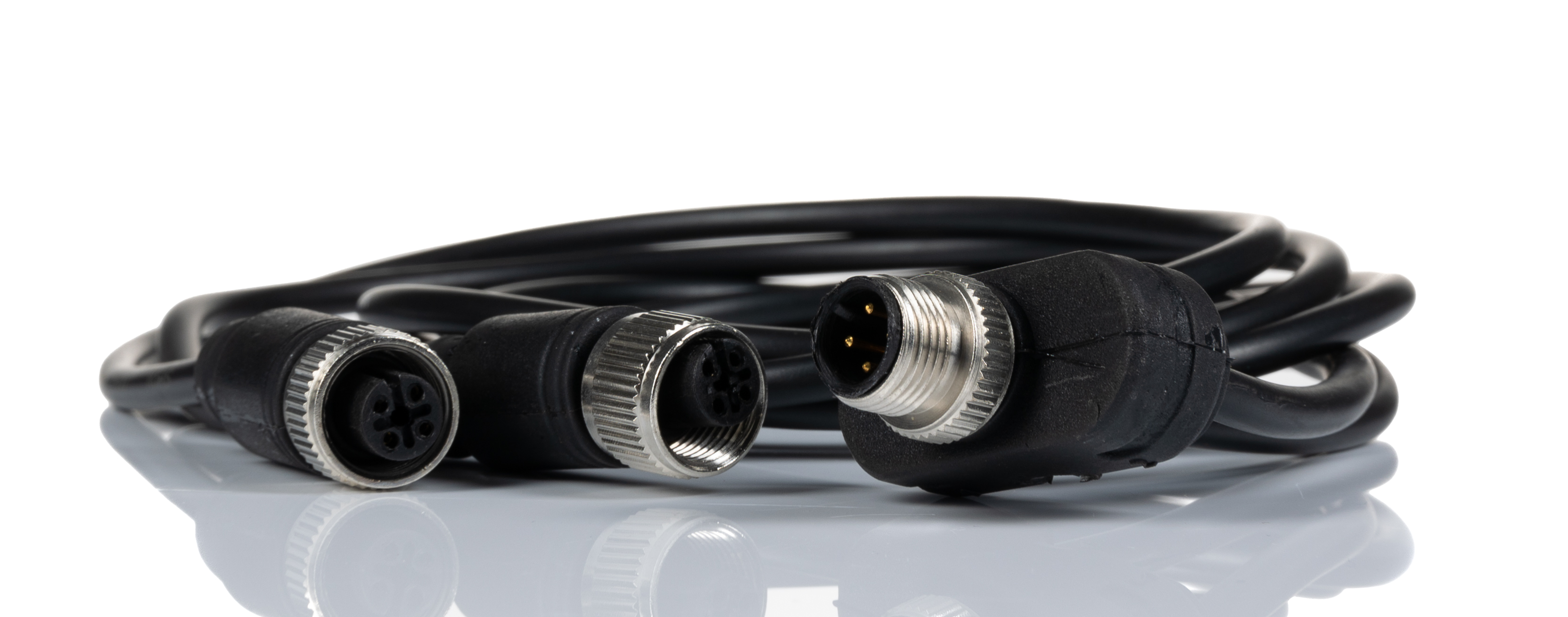 RS PRO 4 Pole M12 Plug to 4 Pole M12 Socket Adapter