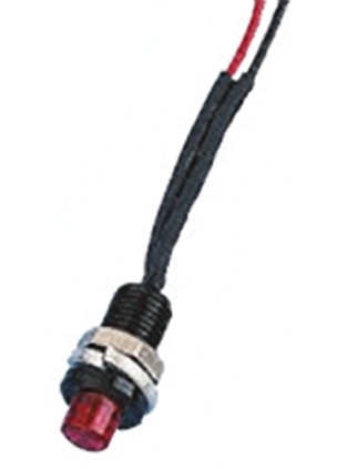 Oxley Red Panel Mount Indicator, 24V ac, 6.4mm Mounting Hole Size, Lead Wires Termination, IP66