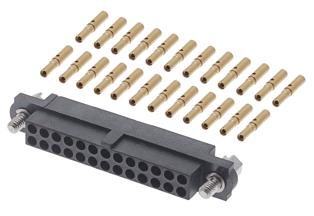 HARWIN Datamate J-Tek Series Straight Cable Mount PCB Socket, 26-Contact, 2-Row, 2mm Pitch, Crimp Termination