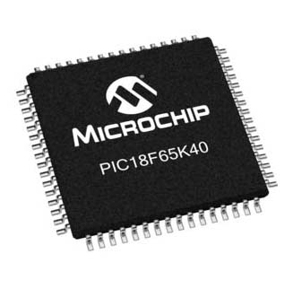 Microchip, 8 bit PIC, PIC18F65K40 Microcontroller, 64 MHz, 32kB FLASH, 64-Pin TQFP