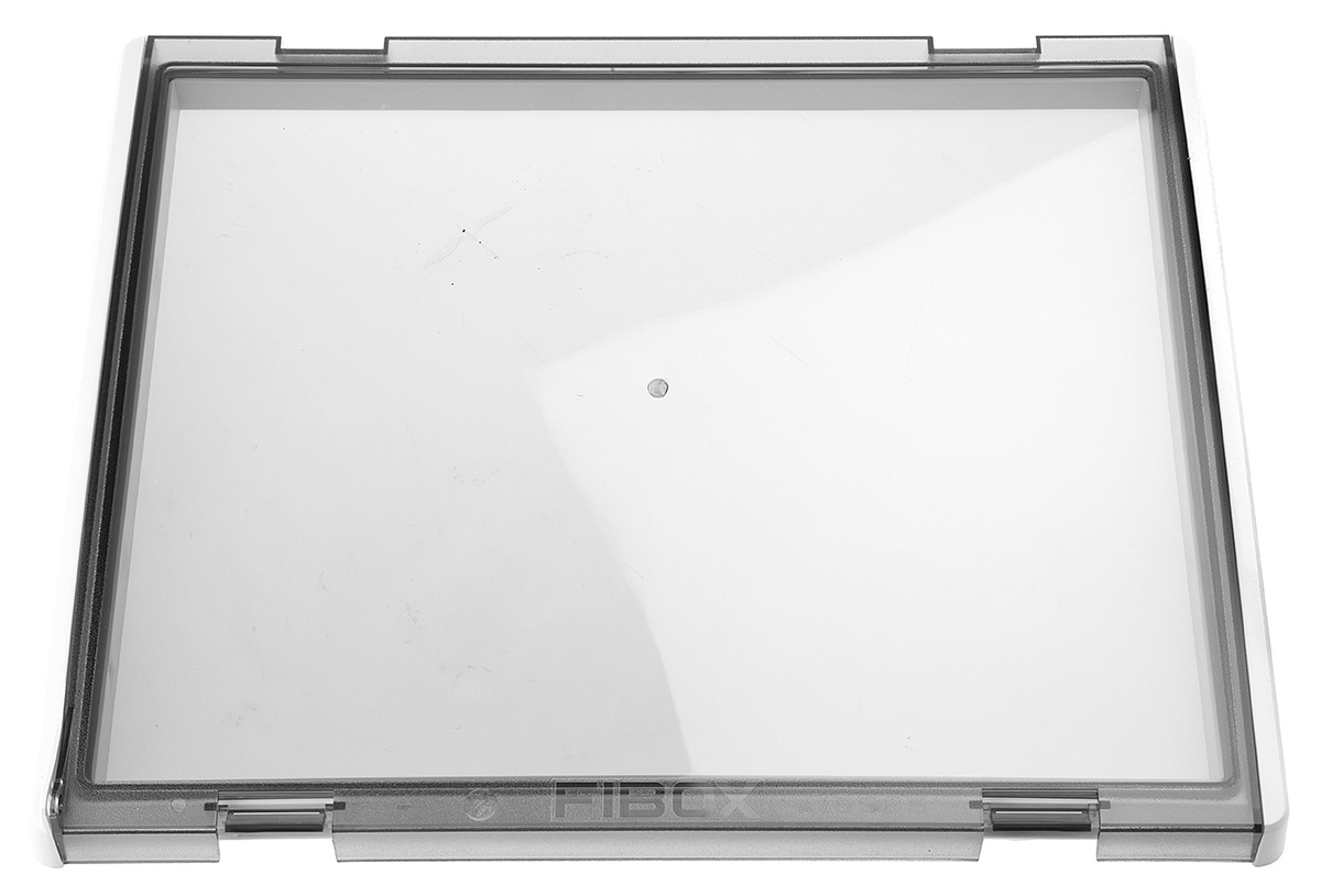 Fibox Grey Polycarbonate IP65 Inspection Window for use with 26 Module Enclosure