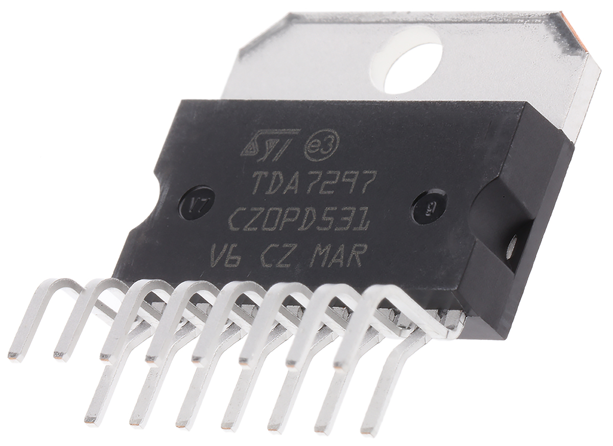 STMicroelectronics,15W, 15-Pin MULTIWATT V TDA7297