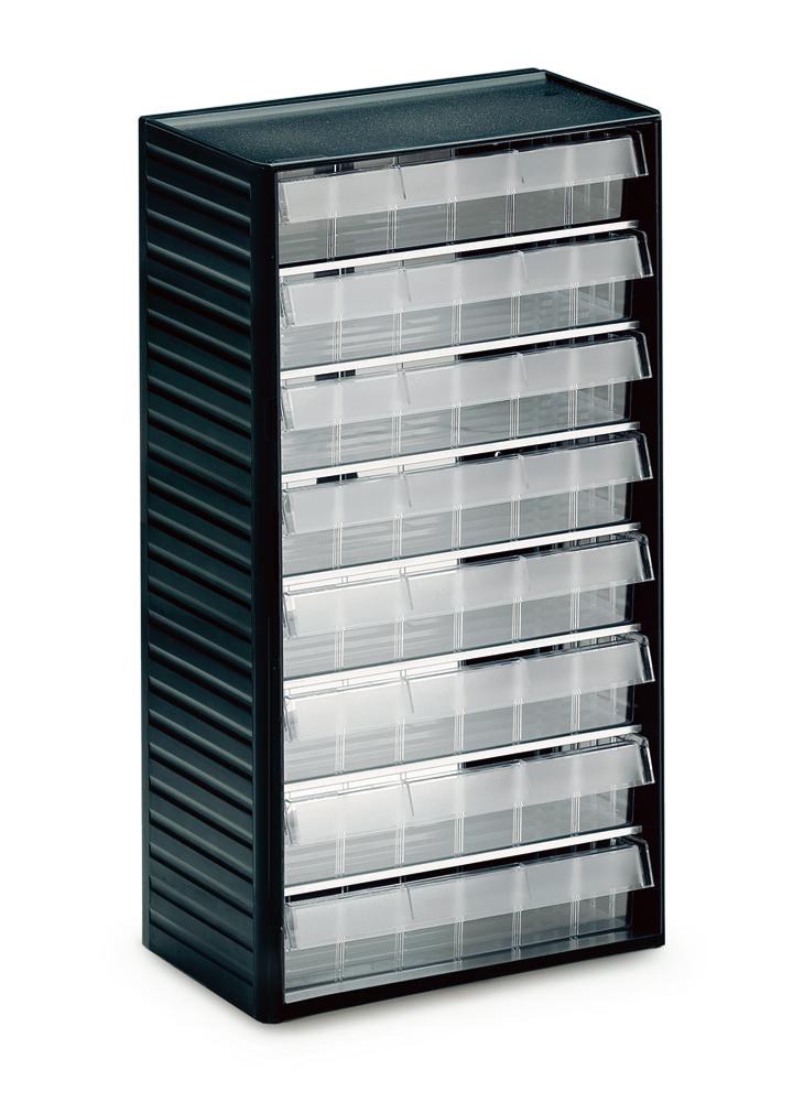 Treston 8 Drawer Storage Unit, PP, 550mm x 310mm x 180mm, Grey