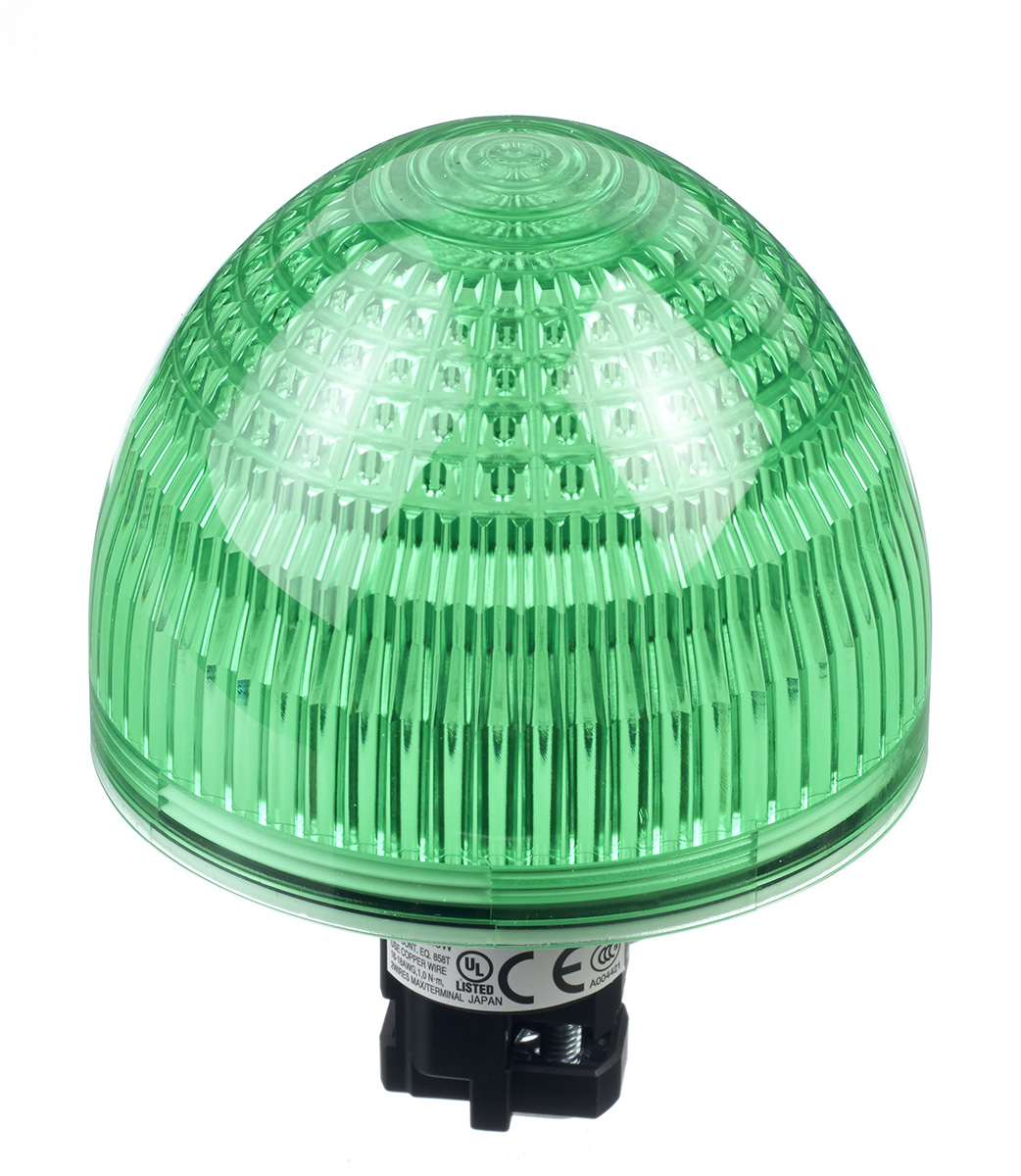 Idec Green Panel Mount Indicator, 22.3mm Mounting Hole Size, IP65