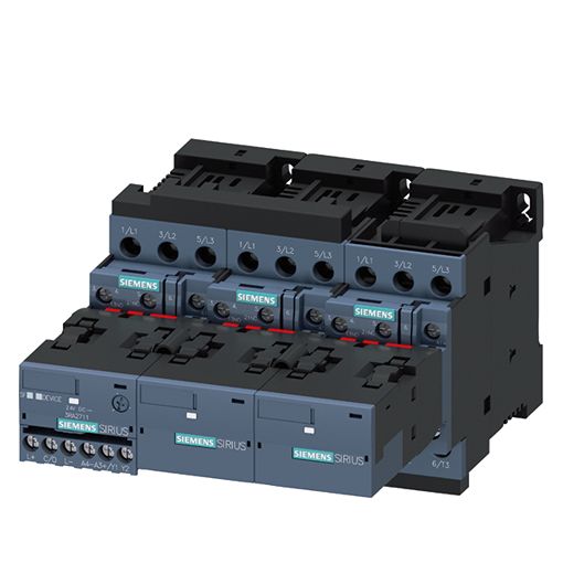 Siemens SIRIUS 3RA24 Contactor, 24 V dc Coil, 3-Pole, 50 A, 22 kW, 3NO + 3NC, 690 V