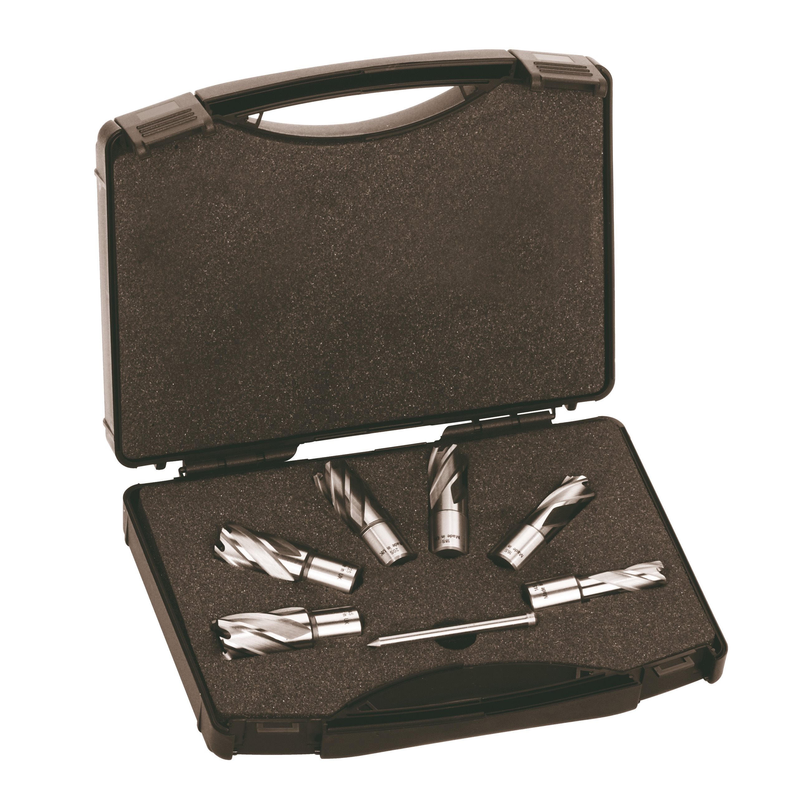 6-Piece Annular Cutter Set Set, 24mm Max, 14mm Min, HSS Bits