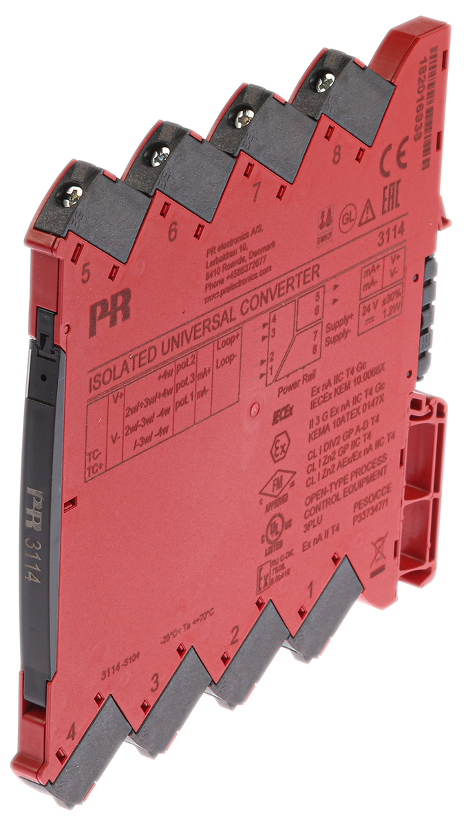 PR Electronics 3100 Series Isolated Universal Converter, Universal Input, Current, Voltage Output, 16.8 → 31.2V