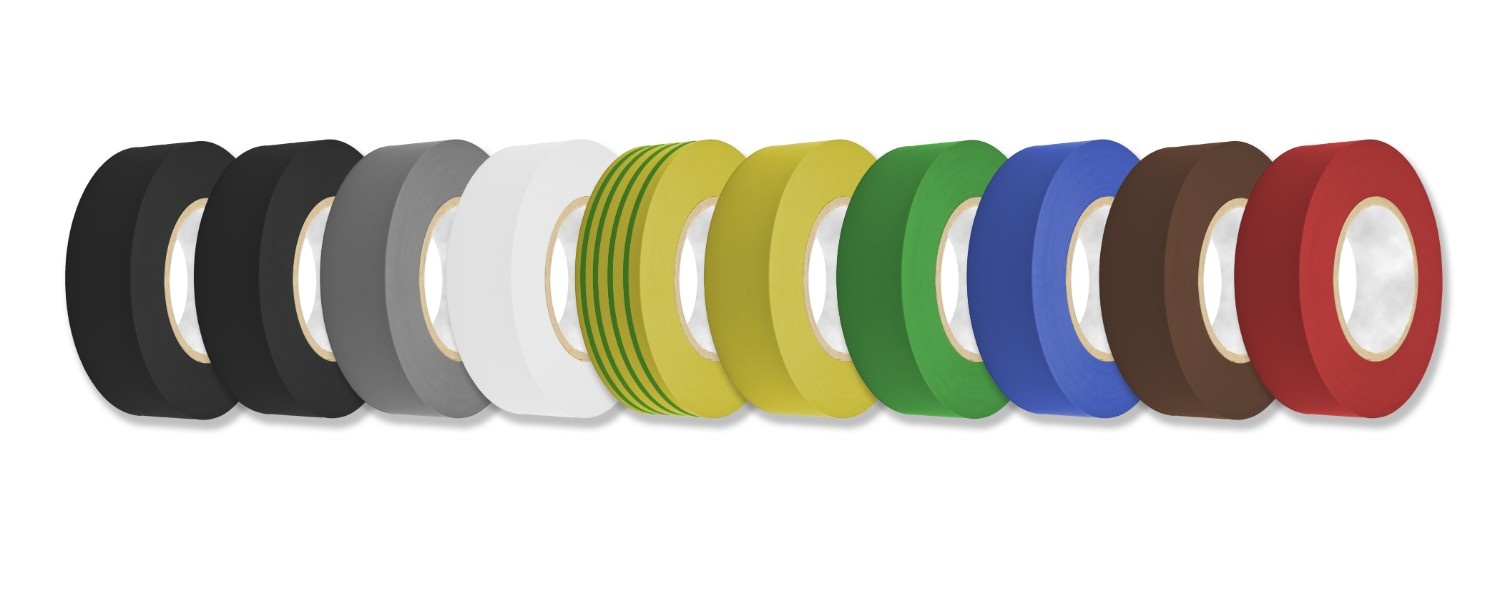 RS PRO Electro Insulating Tape Amber, Black, Blue, Green, Grey, Red, White, Yellow PVC Film Electrical Tape, 19mm x 10m