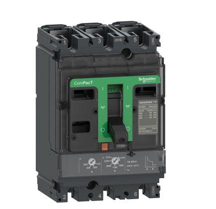 Schneider Electric, ComPacT MCCB 3P 80A, Fixed Mount