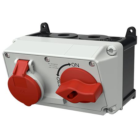 MENNEKES Switchable IP44 Industrial Interlock 4P, Earthing Position 6h, 16A, 400 V