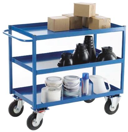 RS PRO 3 Shelf Steel Tray Trolley, 500 x 900mm, 350kg Load