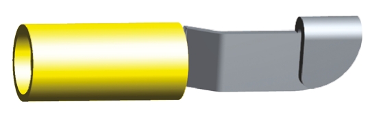 TE Connectivity, PIDG Knife Disconnect Splice Connector, Yellow, Insulated, Tin 12 → 10 AWG