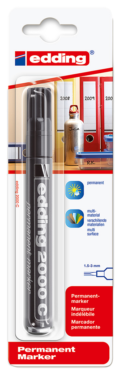 Edding 1.5 → 3 mm Tip Black Marker Pen