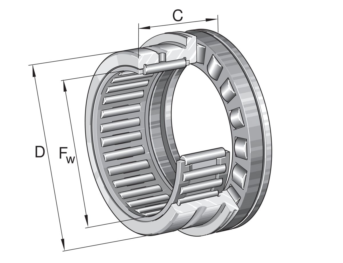 INA NKXR30-XL 30 mm ID Needle Roller Bearing Axial Cylindrical Roller, Needle Roller, 42 mm OD