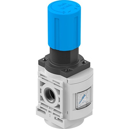 Festo G 1/2 Regulator -, 2-Jan in, 10bar max. input, MS6-LR-1/2-D6-AG-BAR-F1A-B