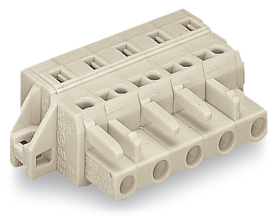 WAGO 721 Series Female Lighting Connector, 3-Pole, Female, 3-Way, Cable Mount, 16A